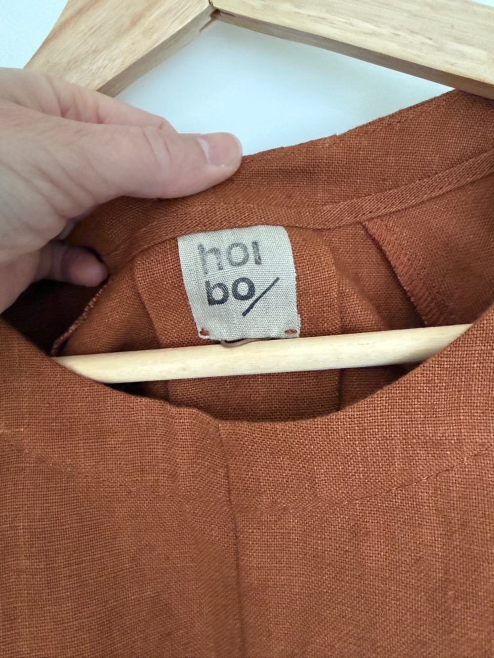Linen Top - Rust Brown - Picture 3 of 6